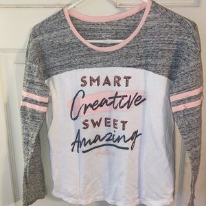 Justice long sleeve active wear tee